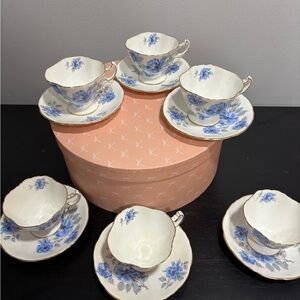 Charming Blue Floral Tea Set Hammersley and Co Bone China